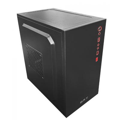 Imagem de Gabinete Office Sem Fonte Micro ATX Preto/Vermelho F10 RED BRX