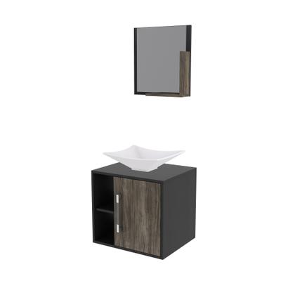 Imagem de Gabinete P/Banheiro C/cuba L38 e Espelheira Soft 50cm