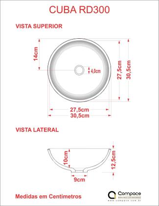 Imagem de Gabinete P/Banheiro C/cuba R30 e Espelheira Soft 50cm