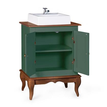 Imagem de Gabinete para Banheiro 2 Portas com Cuba Dália 3057 Linz Móveis