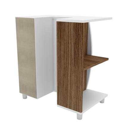 Imagem de Gabinete para Banheiro 60cm Moab Branco/Tannat
