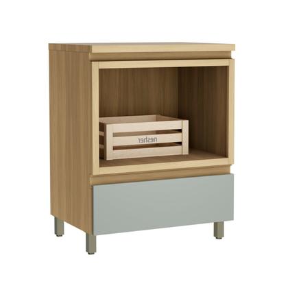 Imagem de Gabinete para Banheiro 70cm 1 Gaveta com Caixa Organizadora Rainha