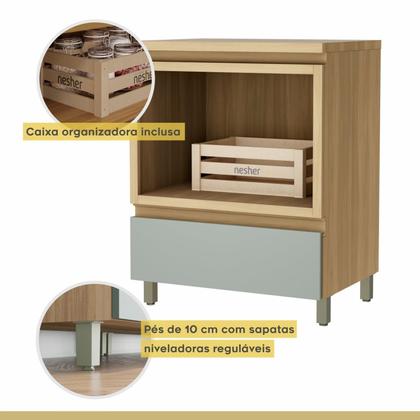 Imagem de Gabinete para Banheiro 70cm 1 Gaveta com Caixa Organizadora Rainha