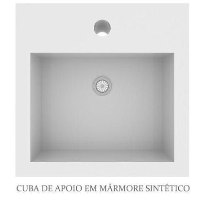 Imagem de Gabinete para Banheiro 70cm com Cuba e Espelheira Veneza Móveis Bosi