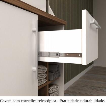 Imagem de Gabinete para Banheiro 70cm com Cuba e Espelheira Veneza Móveis Bosi