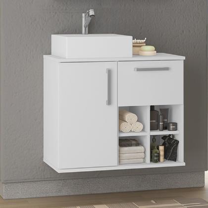 Imagem de Gabinete para Banheiro 70cm com Cuba e Espelheira Veneza