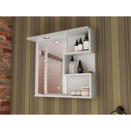 Imagem de Gabinete para Banheiro 70cm com Cuba e Espelheira Veneza