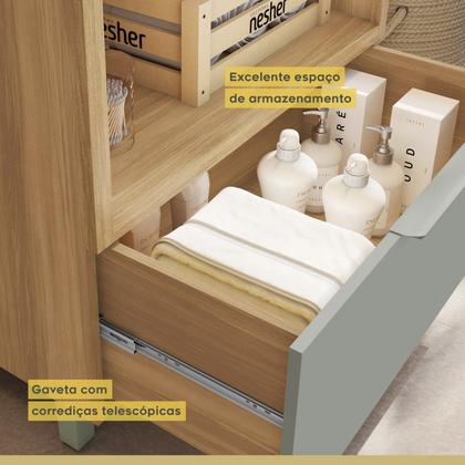 Imagem de Gabinete para Banheiro 80cm Com Caixa Organizadora Marquesa