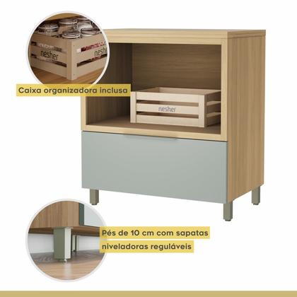 Imagem de Gabinete para Banheiro 80cm Com Caixa Organizadora Marquesa