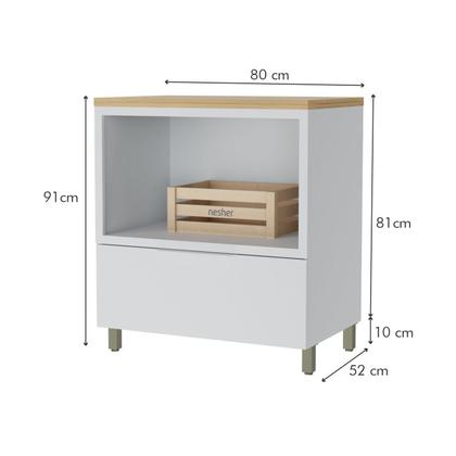 Imagem de Gabinete para Banheiro 80cm Com Caixa Organizadora Marquesa