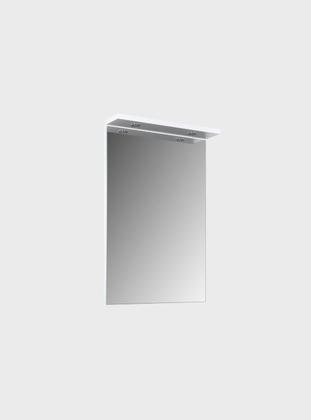 Imagem de Gabinete para Banheiro e Espelho com Led 60cm Retro Mdf Branco Milano - On Móveis