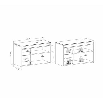 Gabinete para Banheiro em Madeira - Linha Sakura 88cm - Cozimax