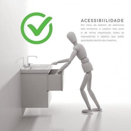 Imagem de Gabinete para Banheiro Suspenso 80cm sem Lavatório