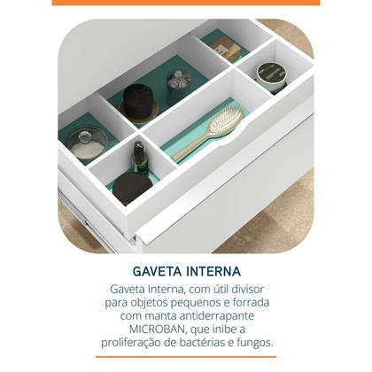 Imagem de Gabinete para Banheiro Suspenso Liso 80cm sem Lavatório