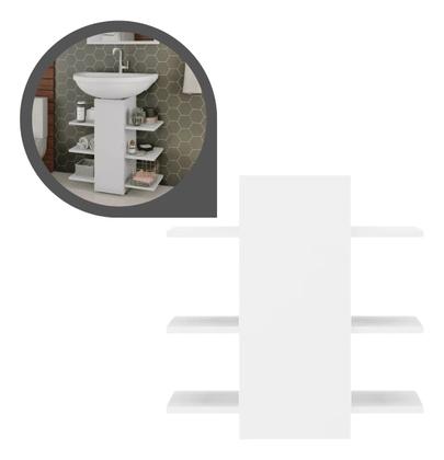 Imagem de Gabinete Para Pia De Coluna Banheiro Moderno Mdf Resistente