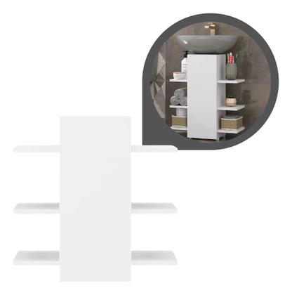 Imagem de Gabinete Para Pia De Coluna Banheiro Moderno Mdf Resistente