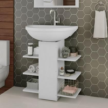 Imagem de Gabinete Para Pia De Coluna Banheiro Moderno Mdf Resistente