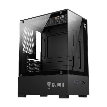 Imagem de Gabinete Preto Gamer Mid Tower Para Placa Mãe Micro ATX / ITX - CLANM