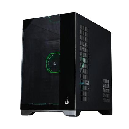 Imagem de Gabinete Rise Mode Galaxy Full Glass Mid Tower ATX Lateral e Frente em Vidro Temperado Preto