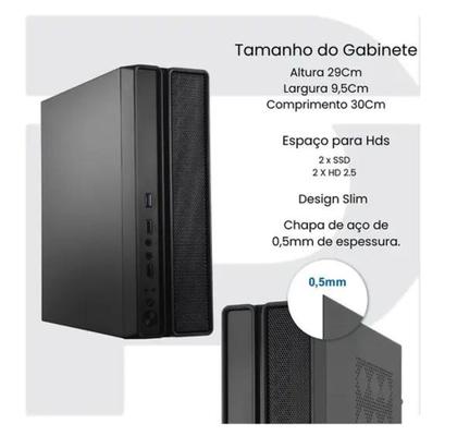 Imagem de Gabinete Slim com Fonte 200W Bluecase BG2002  Compacto, Versátil e Pronto para o Desempenho