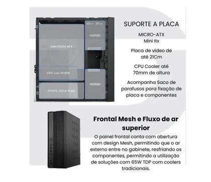 Imagem de Gabinete Slim com Fonte 200W Bluecase BG2002  Compacto, Versátil e Pronto para o Desempenho