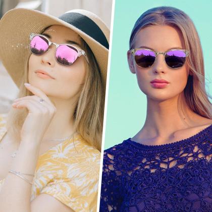 Imagem de Gafas de sol Joopin semirimless polarizadas UV400 con montura transparente