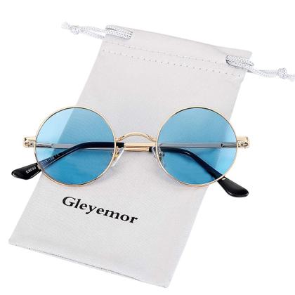 Imagem de Gafas de Sol Redondas Polarizadas Gleyemor para Hombre y Mujer en Rojo y Amarillo