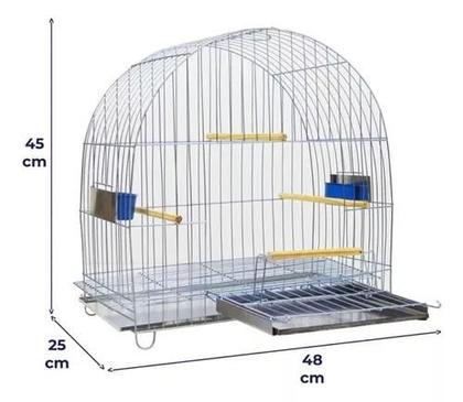 Imagem de Gaiola Arco Duplex Luxo Calopsita Papagaio Zincada