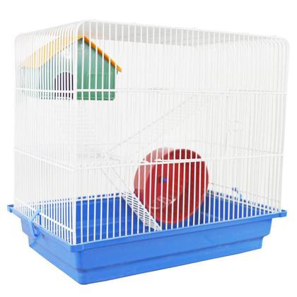 Imagem de Gaiola Para Hamster Topolino Azul Contrera 3 Andares Epoxi