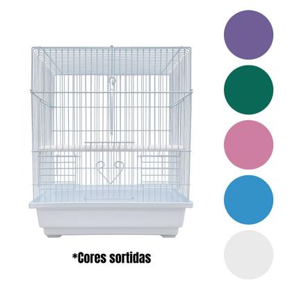 Imagem de Gaiola Quadrada Para Passarinho Periquito Calopsita Metal Cor Sortida American Pets 212