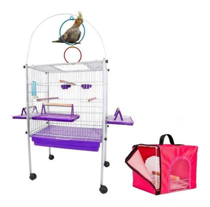 Imagem de Gaiola Viveiro Calopsita Aves Pequenas Com Bolsa E Capa Protetora