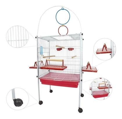 Imagem de Gaiola Viveiro Calopsita Aves Pequenas Com Bolsa E Capa Protetora