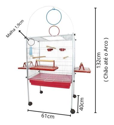 Imagem de Gaiola Viveiro Calopsita Aves Pequenas Com Bolsa E Capa Protetora