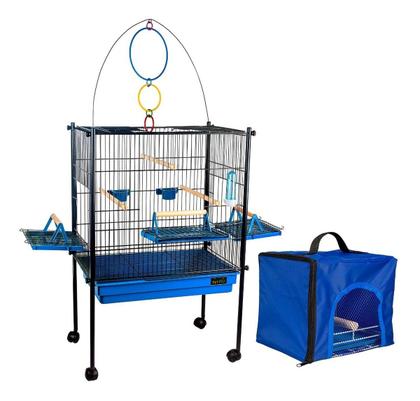 Imagem de Gaiola Viveiro Calopsita Aves Pequenas Com Bolsa E Capa Protetora