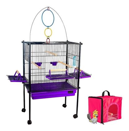 Imagem de Gaiola Viveiro Calopsita Aves Pequenas Com Bolsa E Capa Protetora