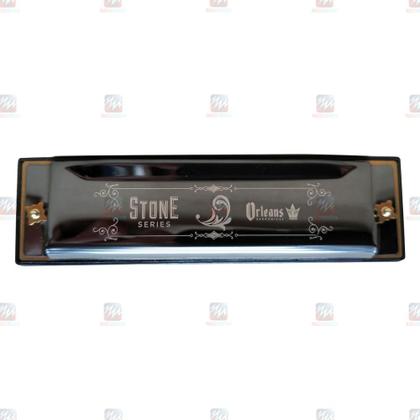 Imagem de Gaita de Boca Harmônica Orleans Stone Series Diatônica Afinação D(Ré) - Orleans
