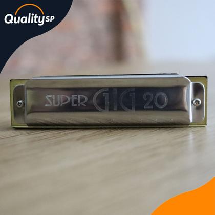 Imagem de Gaita Harmônica De Boca HERING Super GIG 20 C Dó Diatônica 4020