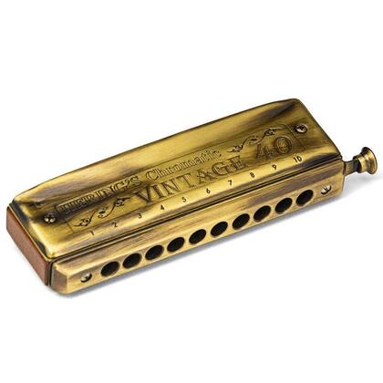 Imagem de Gaita Hering Cromática Vintage 40 Vozes C Dó 1040c + Case