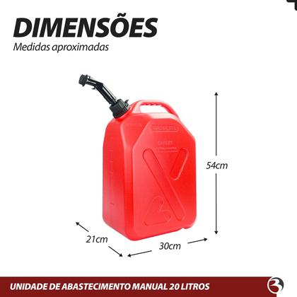 Imagem de Galão De Gasolina Combustível 20 Litros Com Bico Wolf-flow