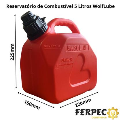 Imagem de Galão De Gasolina Tanque Transporte Combustível 5l Com Bico
