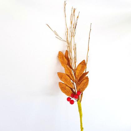 Imagem de Galho Decorativo Natal  Bambu 65cm cor Ocre