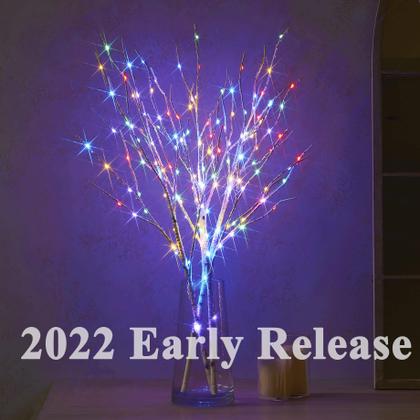 Imagem de Galhos iluminados Hairui 150L 8 funções Warm White Fairy Lights