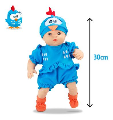 Imagem de Galinha Pintadinha Mini Baby Boneca E Travesseiro Roma Vinil