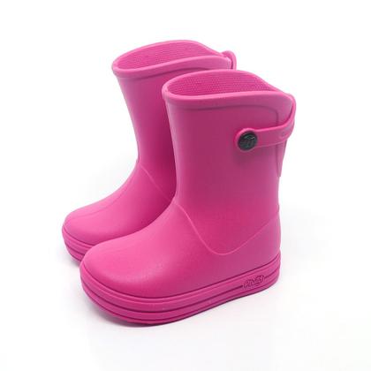 Imagem de Galocha Bota de Chuva Infantil Plugt Menina Rosa Pink Leve Confortável e Impermeável