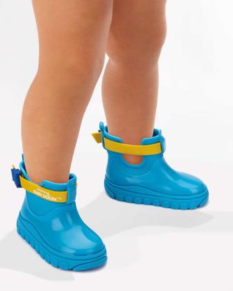 Imagem de Galocha Grendene Kids Baby Shark Com Capa De Chuva Infantil Cor Azul
