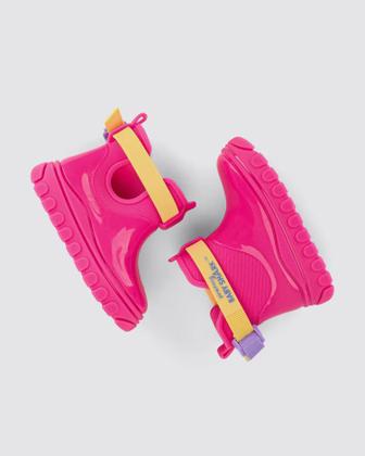 Imagem de Galocha Grendene Kids Baby Shark Com Capa De Chuva Infantil Cor Rosa