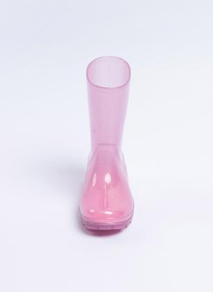 Imagem de Galocha Infantil Cano Alto Menina de Brilho Rosa