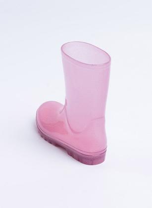 Imagem de Galocha Infantil Cano Alto Menina de Brilho Rosa