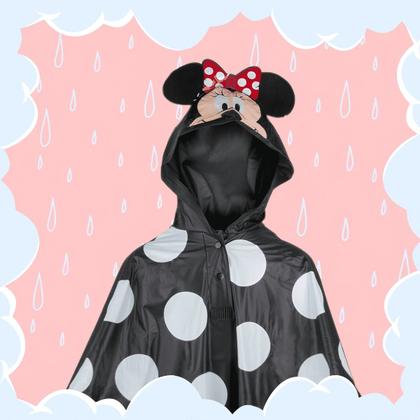 Imagem de Galocha Infantil Kit Capa De Chuva Com Orelha Da Minnie Mouse Em 3d Grendene Kids