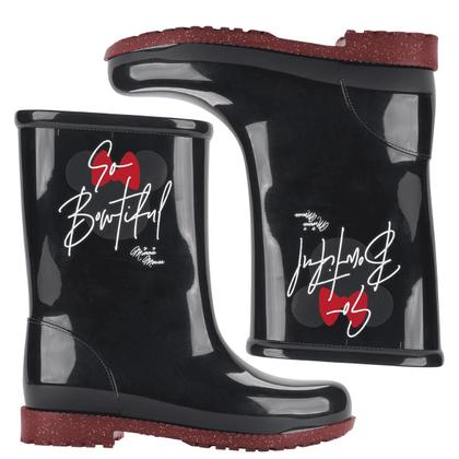 Imagem de Galocha Infantil Kit Capa De Chuva Com Orelha Da Minnie Mouse Em 3d Grendene Kids